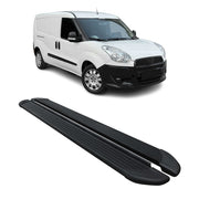 Seitenschweller Trittbretter Schweller für Fiat Doblo Maxi 2010-2024 Alu Schwarz