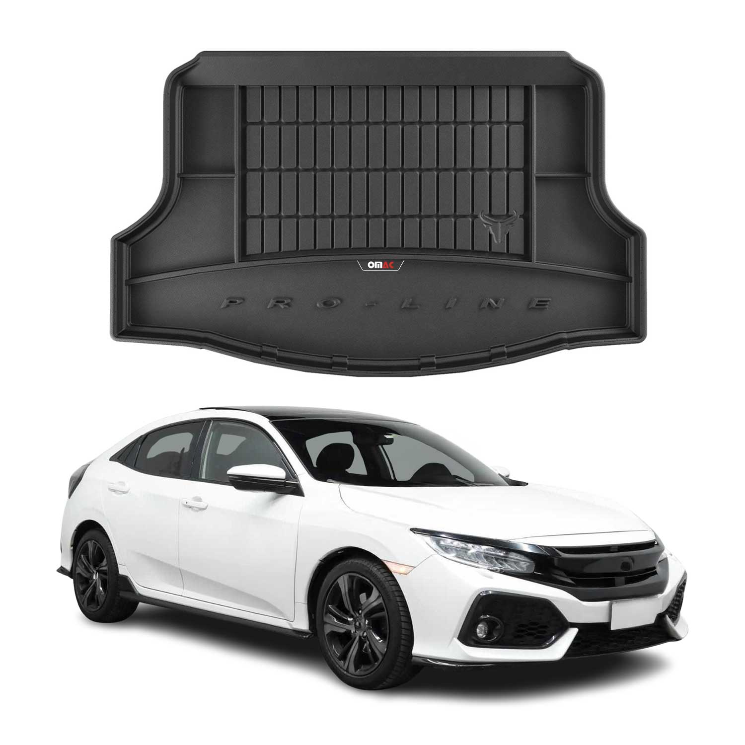 OMAC Gummi Kofferraumwanne für Honda Civic X Schrägheck 2017-2021 5-tür TPE