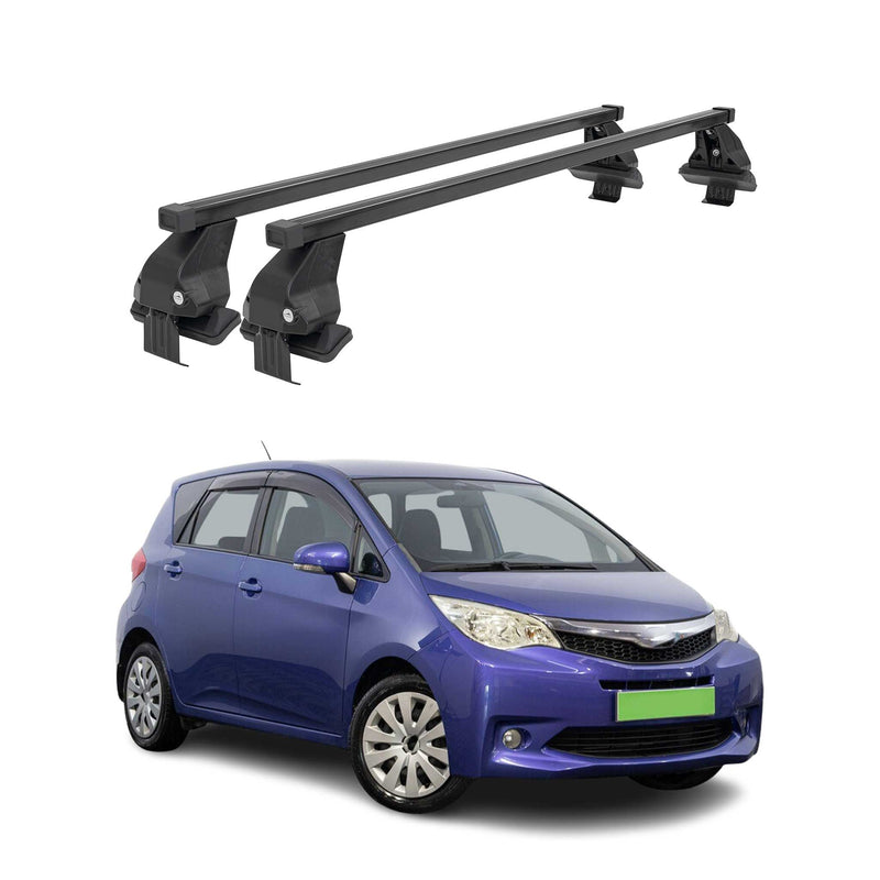 Menabo Dachträger Grundtäger für Subaru Trezia 2011-2016 50kg Stahl Schwarz 2x