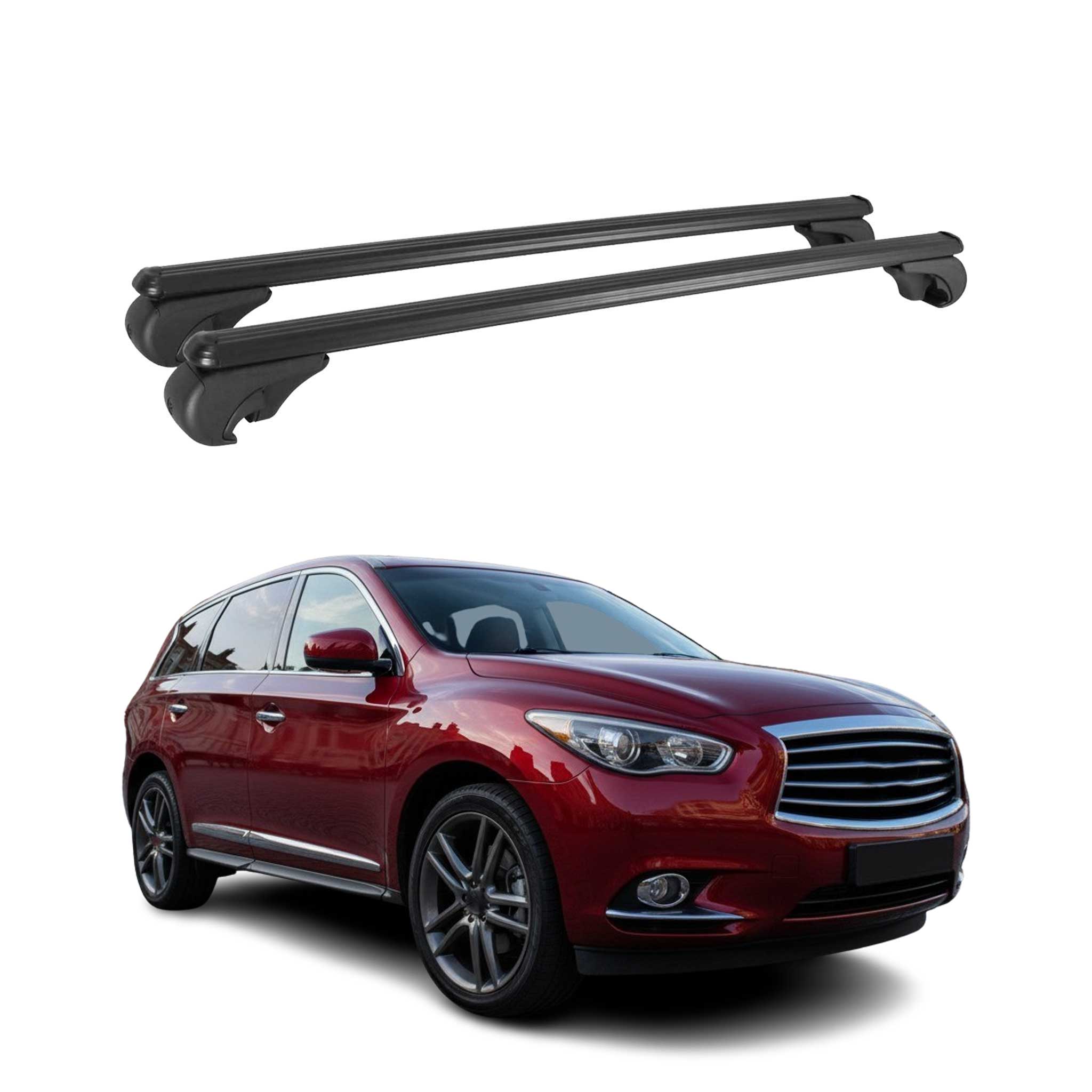 Dachträger für Infiniti QX60 2012-2017 Gepäckträger Grundträger Alu Schwarz 2x