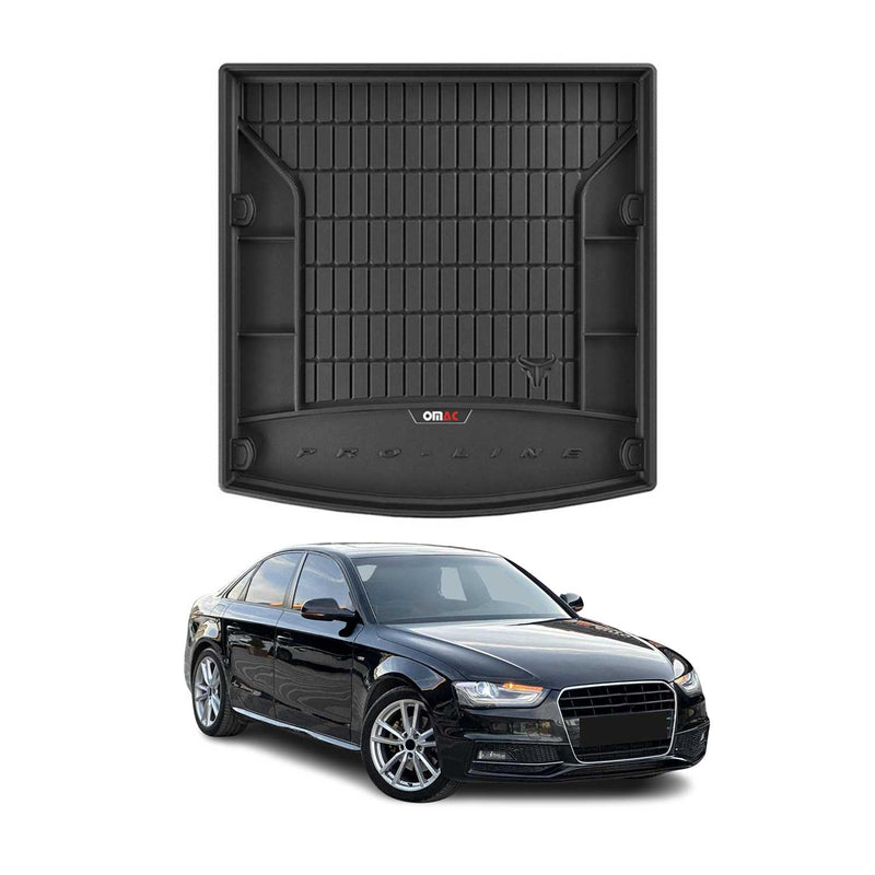 OMAC Gummi Kofferraumwanne für Audi A4 Limousine 8K2 B8 2008-2015 Schwarz