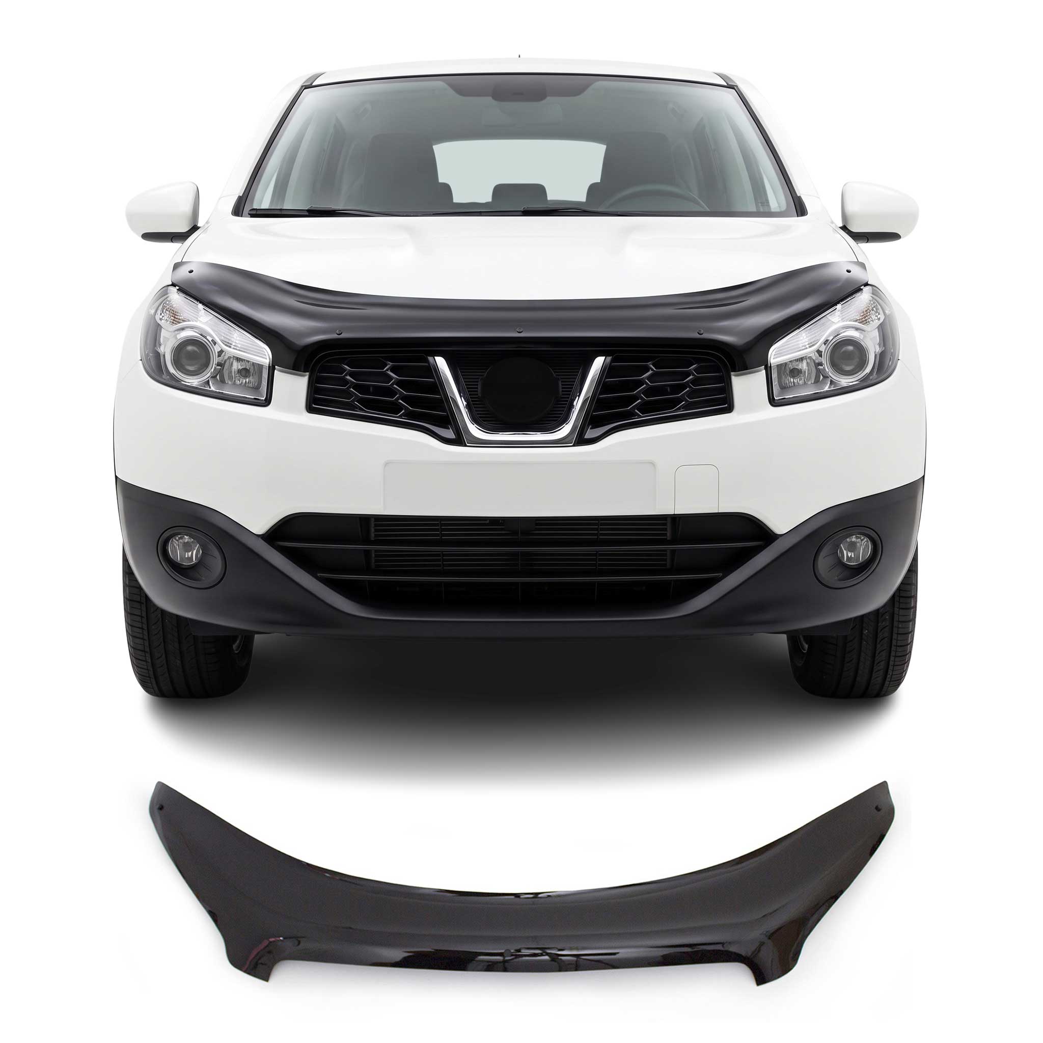 Motorhaube Deflektor Insekten für Nissan Qashqai +2 2008-2014 Steinschlagschutz