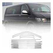 Fensterleisten Zierleisten für VW T6 T6.1 Transporter 2015-24 Einzelschibetür L2