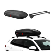 Carbonlook Dachbox 320L + Alu Dachträger Seat Ateca 2016-2026 Schwarz