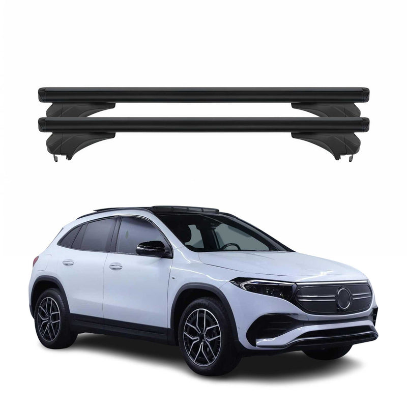 Menabo Dachträger Grundtäger für Mercedes EQA H243 2021-2025 Alu Schwarz 2 tlg