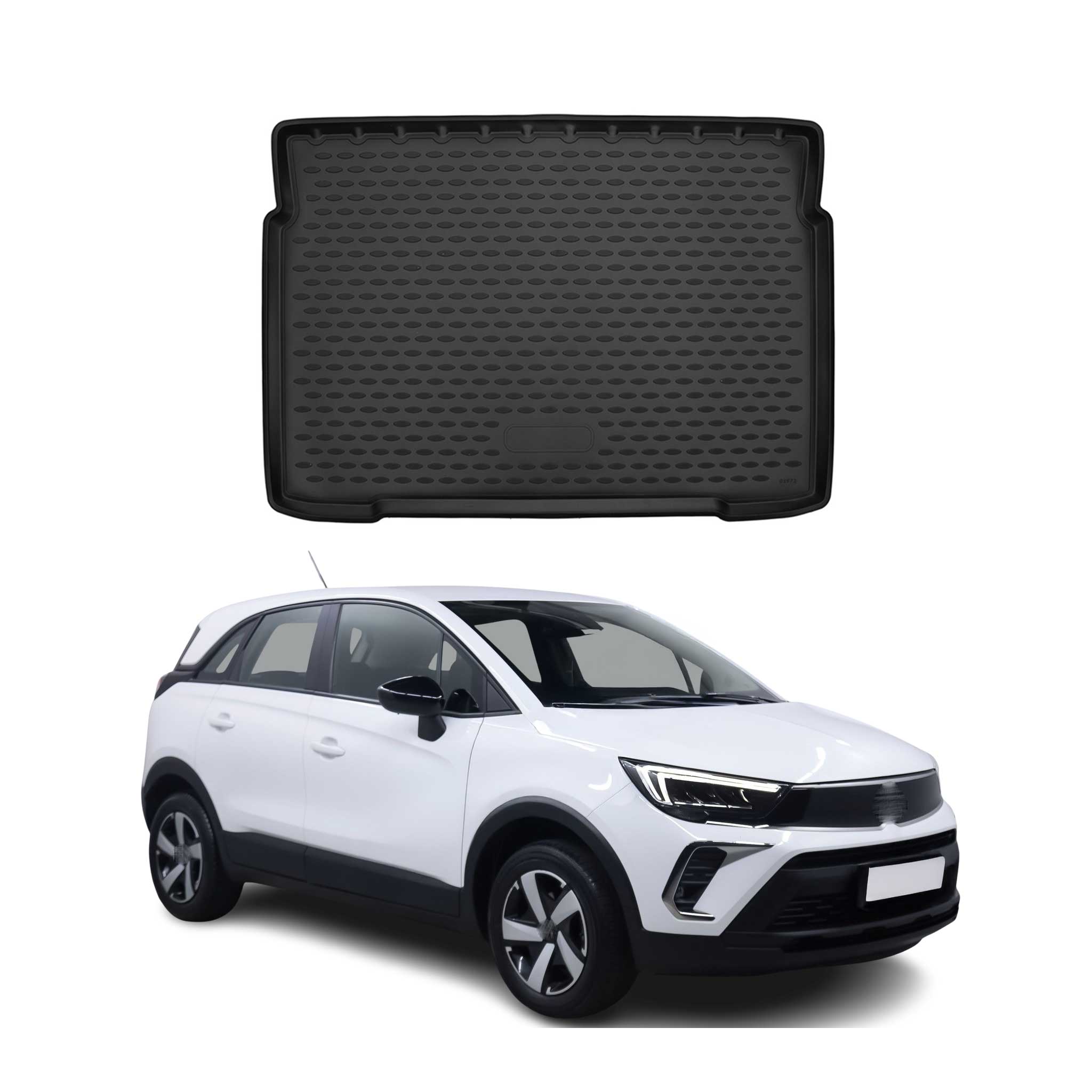 Kofferraummatte Kofferraumwanne für Opel Crossland X 2017-2021 Untere Gummi TPE