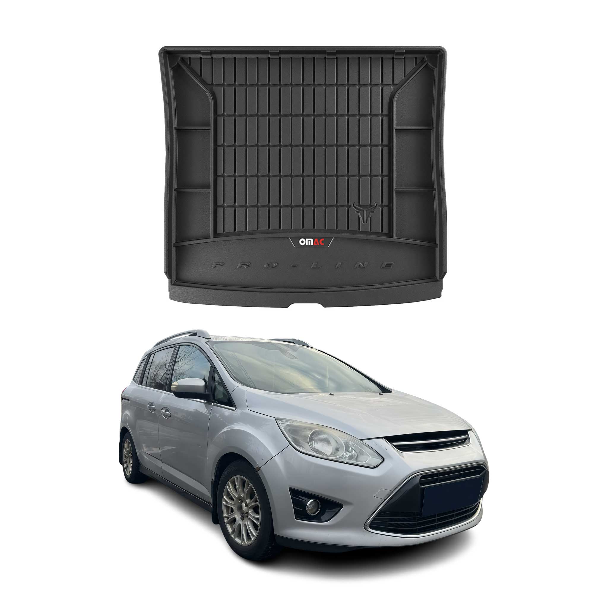 OMAC Gummi Kofferraumwanne für Ford Grand C-Max 2010-2019 TPE Laderaumwanne