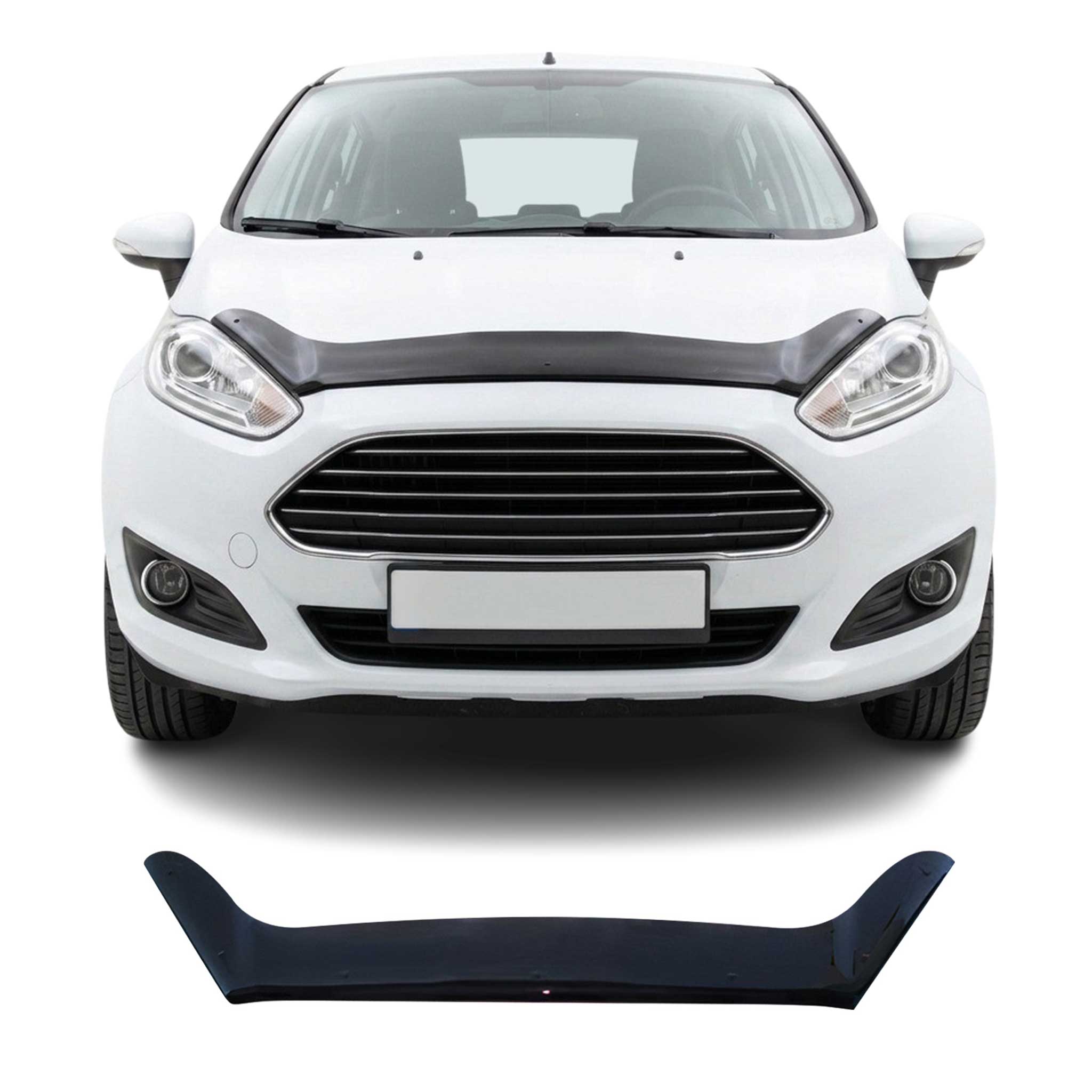 Motorhaube Deflektor Insekten Steinschlagschutz für Ford Fiesta 2013-2021 Dunkel