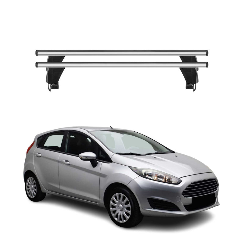 Menabo Dachträger Grundtäger für Ford Fiesta 2013-2017 50kg Alu Silber 2 tlg