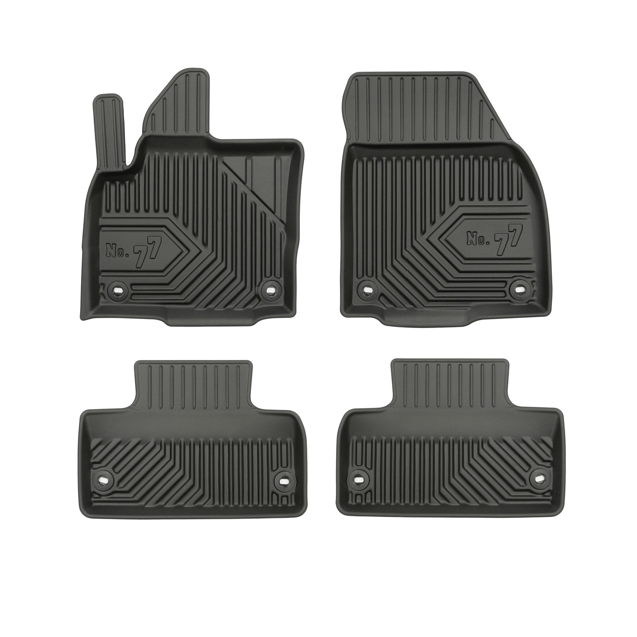 Fußmatten Gummimatten für Land Rover Range Rover Evoque I 2011-2018 Schwarz 4tlg