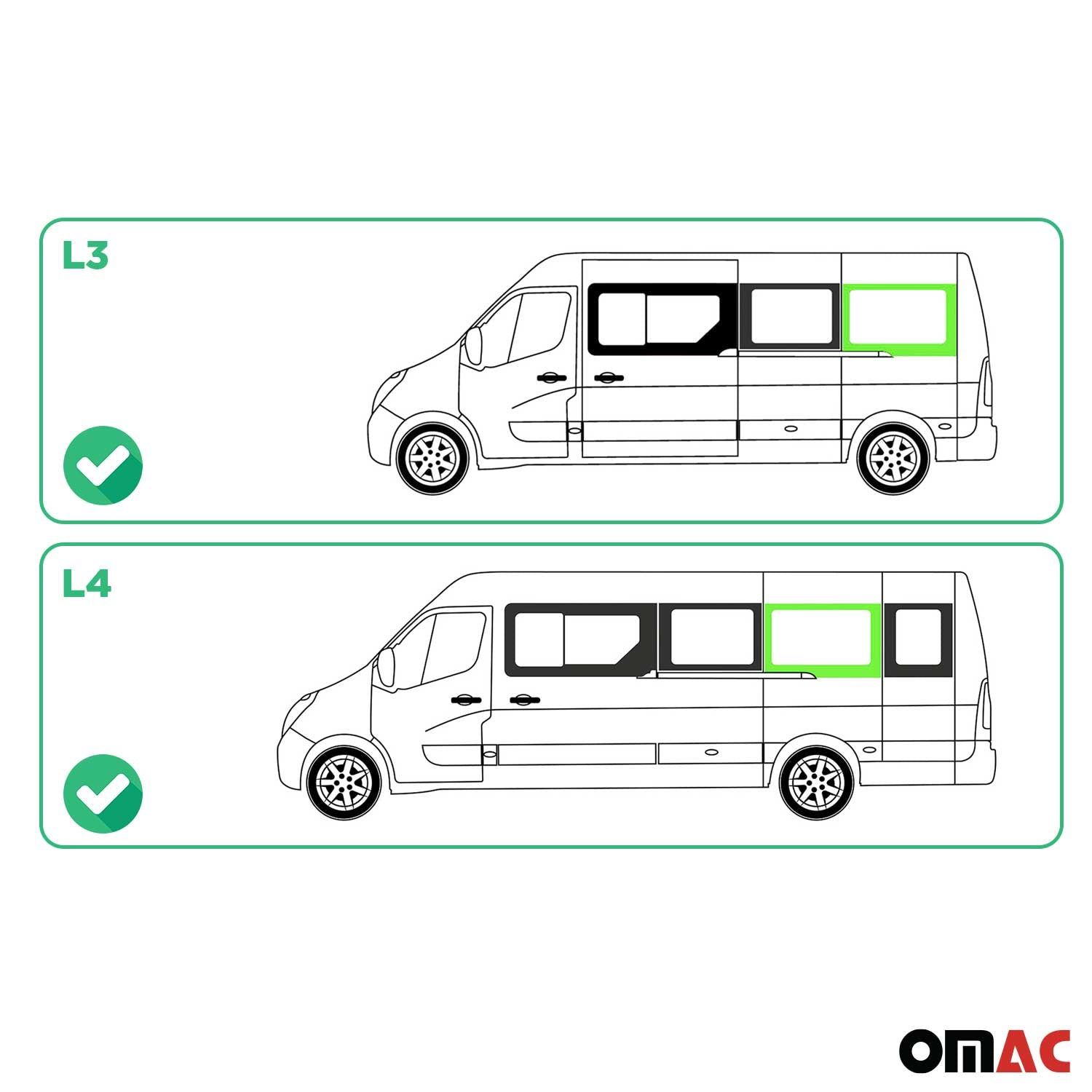 Seitenfenster Auto Fenster für Opel Movano 2010–2021 Links Schiebetür L3 L4