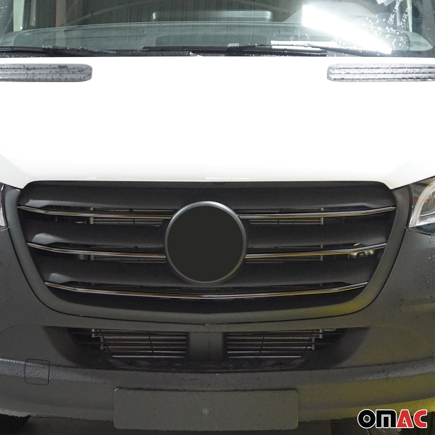 Kühlergrill Grillleisten für Mercedes Sprinter 907 910 2018-2026 Chrom Dunkel 5x