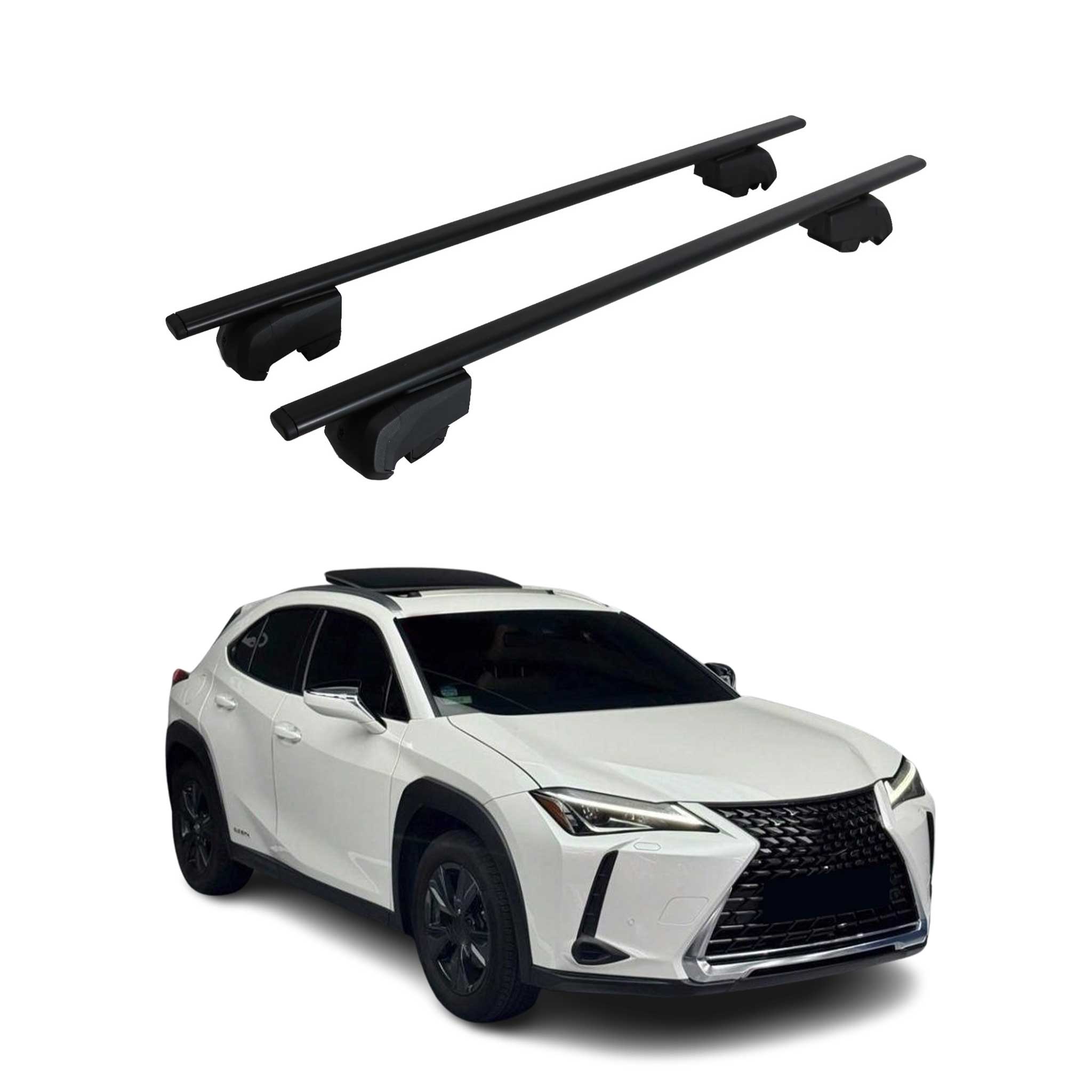 Dachträger Grundtäger für Lexus UX 2019-2026 75kg Metall Schwarz 2 tlg