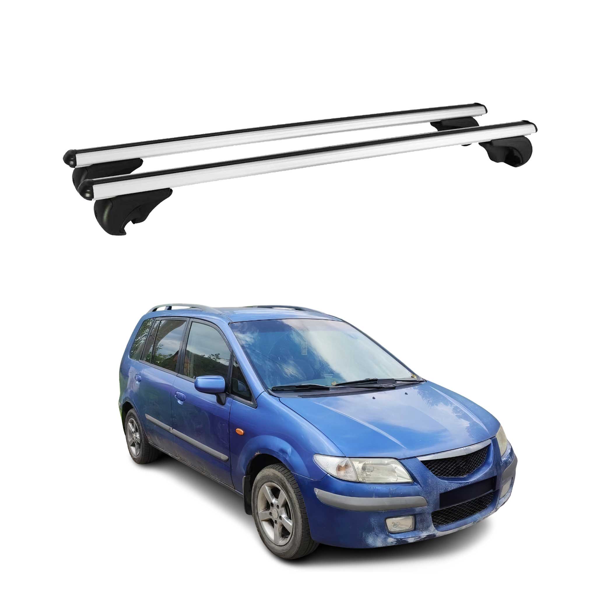 Dachträger Grundtäger für Mazda Premacy 1999-2004 75kg Alu Silber 2tlg