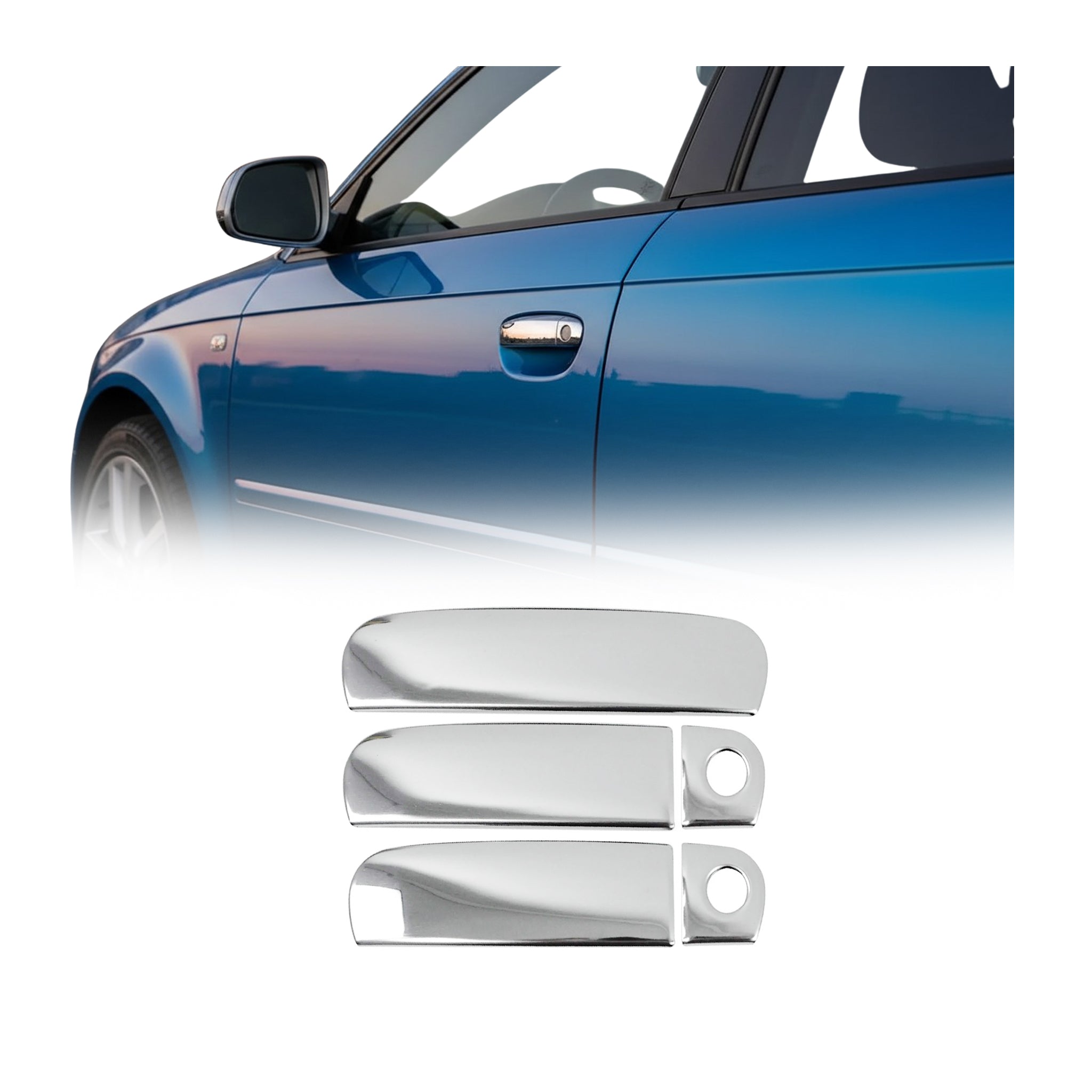 Chrom Türgriff Blende für Audi A4 1994-2001 2-Tür Edelstahl 5tlg