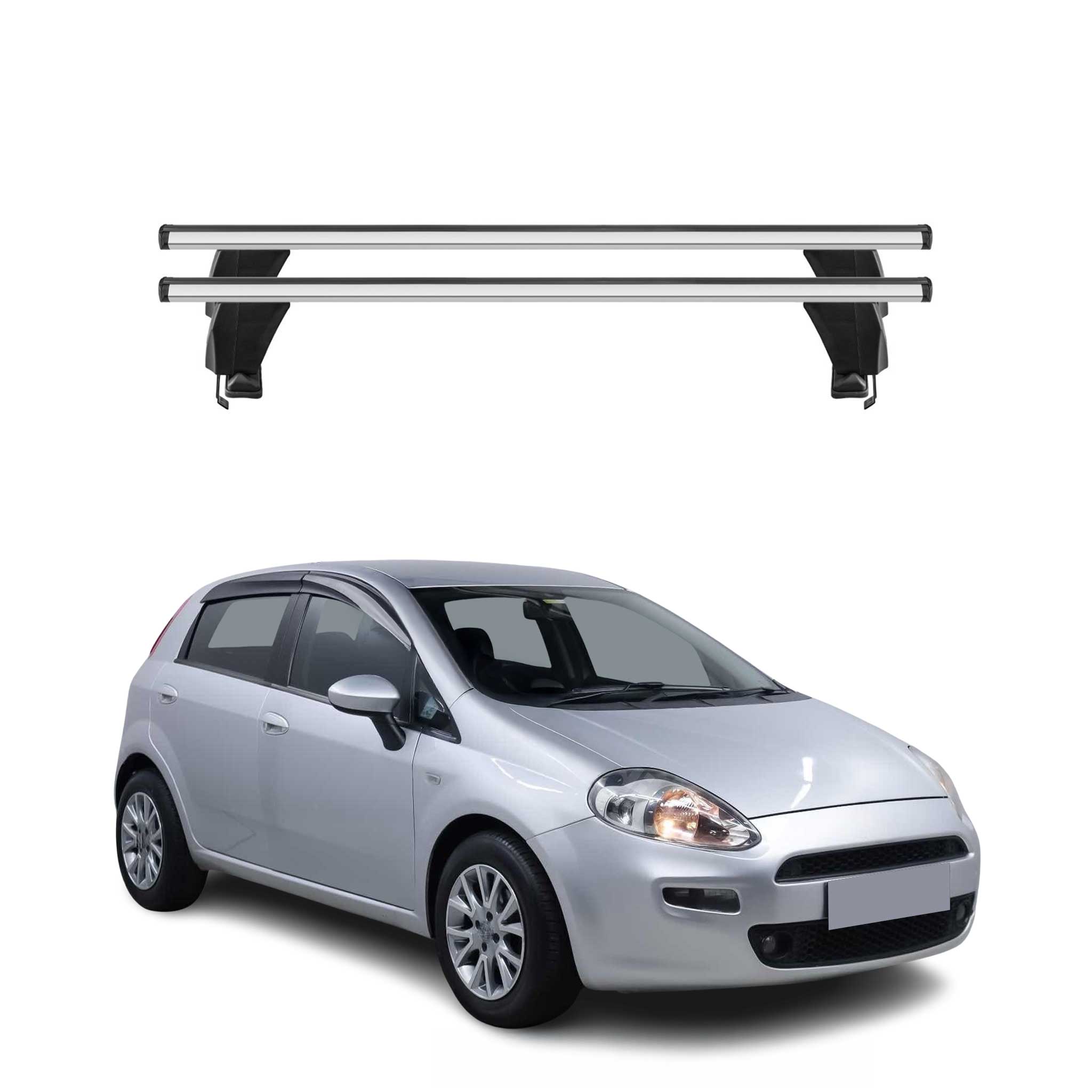 Menabo Dachträger Grundtäger für Fiat Punto Evo 2009-2012 3tür 50kg Alu Grau 2x