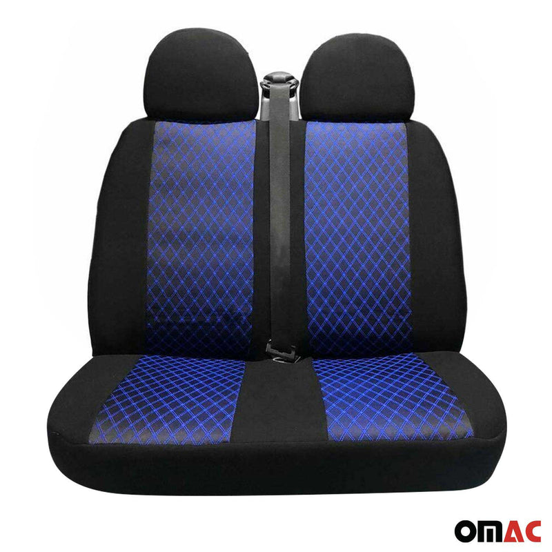 Sitzbezüge Schonbezüge für Mercedes Vito W447 2014-2025 Schwarz Blau 2+1 Vorne