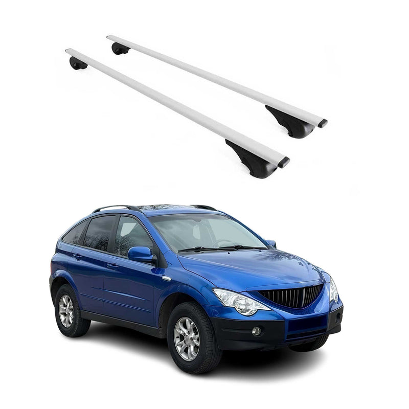 Dachträger Grundtäger für SsangYong Actyon 2006-2011 75kg Metall Silber 2 tlg