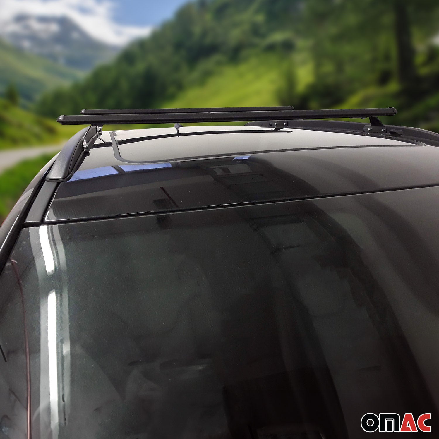 Dachträger Grundtäger für Jeep Compass II 2017-2025 75kg Aluminium Schwarz 2 tlg