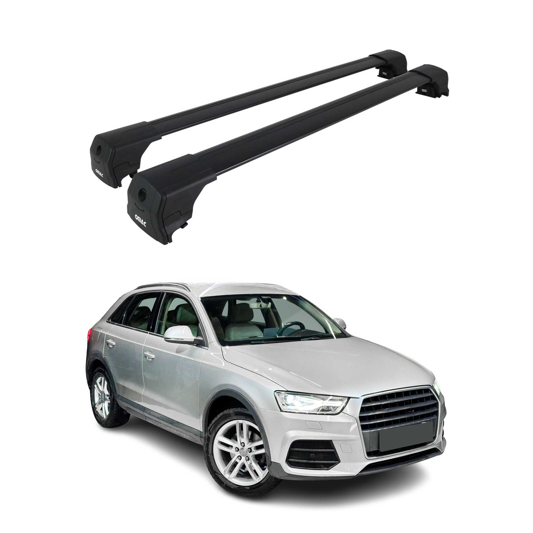 Dachträger Gepäckträger für Audi Q3 8U 2011-2018 ABE Grundträger Alu Schwarz