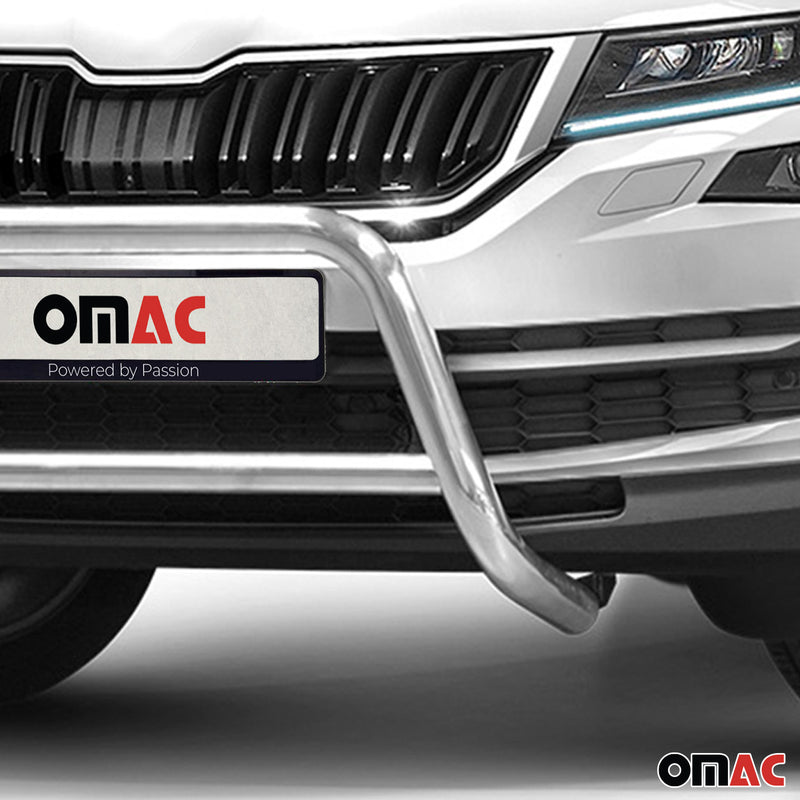 Frontbügel Frontschutzbügel für Skoda Kodiaq 2017-2022 mit ABE Stahl Silber