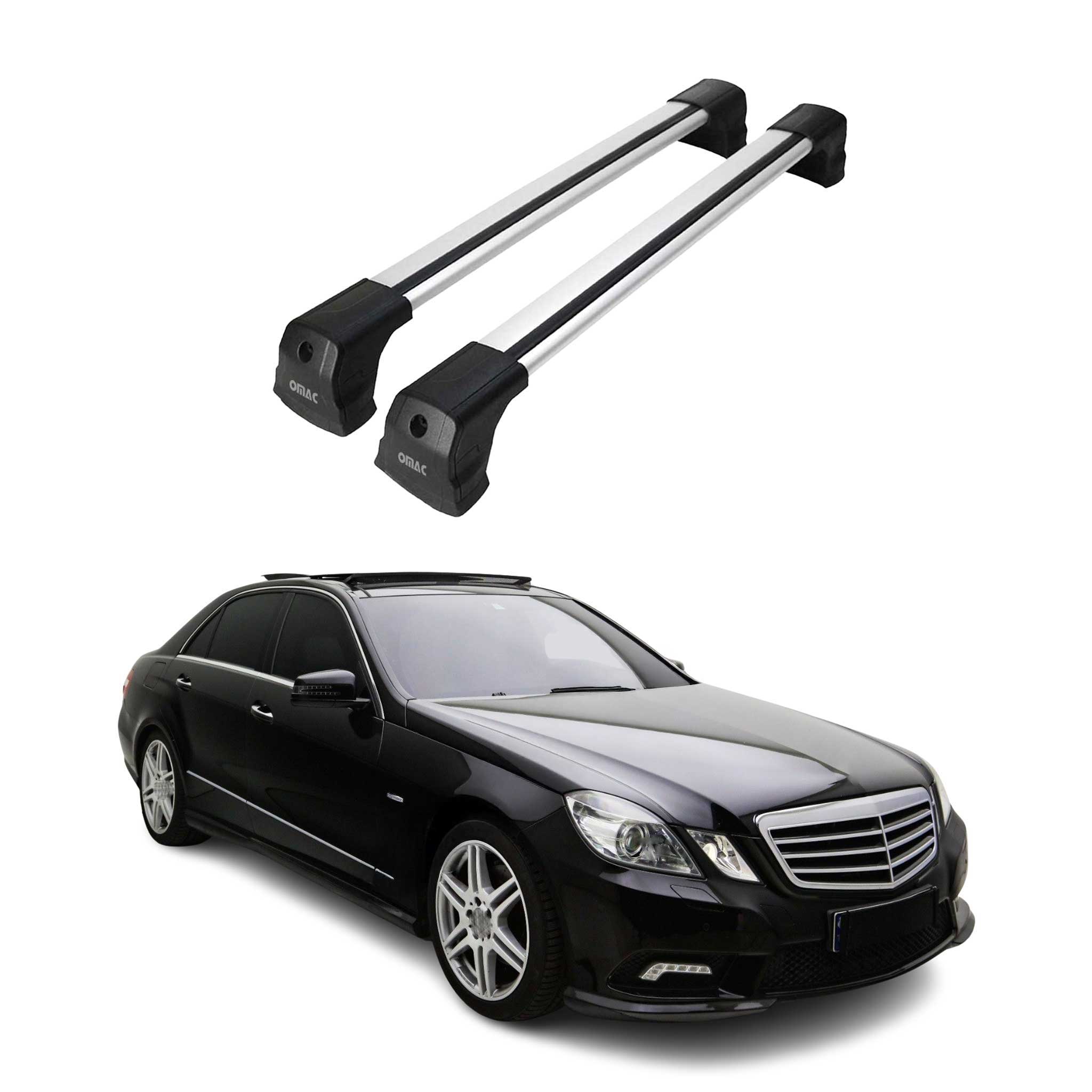 Dachträger Gepäkträger für Mercedes E Klasse W212 Limo 2010-2016 Silber Alu 2tlg