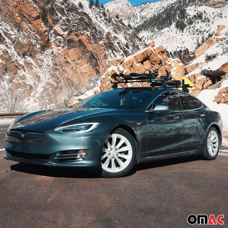 Menabo Dachträger Querträger für Tesla Model S 100D 2012-2017 ABE Aluminium Grau