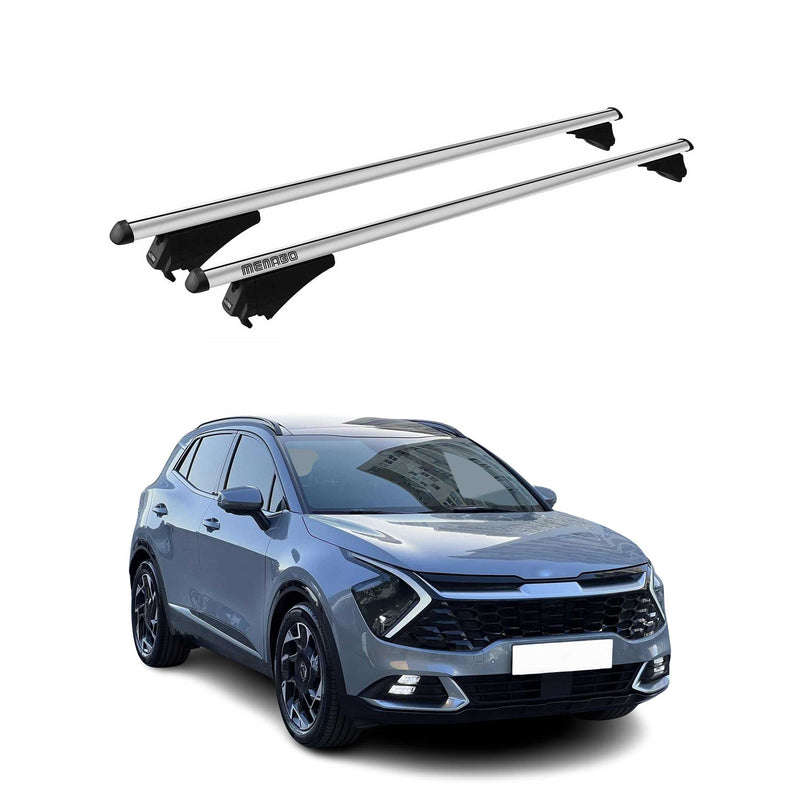 Menabo Dachträger Grundtäger für Kia Sportage mk5 2021-2025 75kg Alu Silber 2x