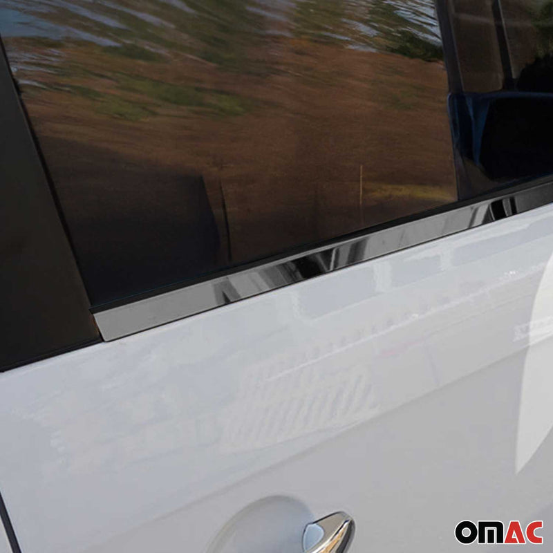 Fensterleisten Zierleisten für VW Caddy 2015-2020 Edelstahl Dunkel 2tlg