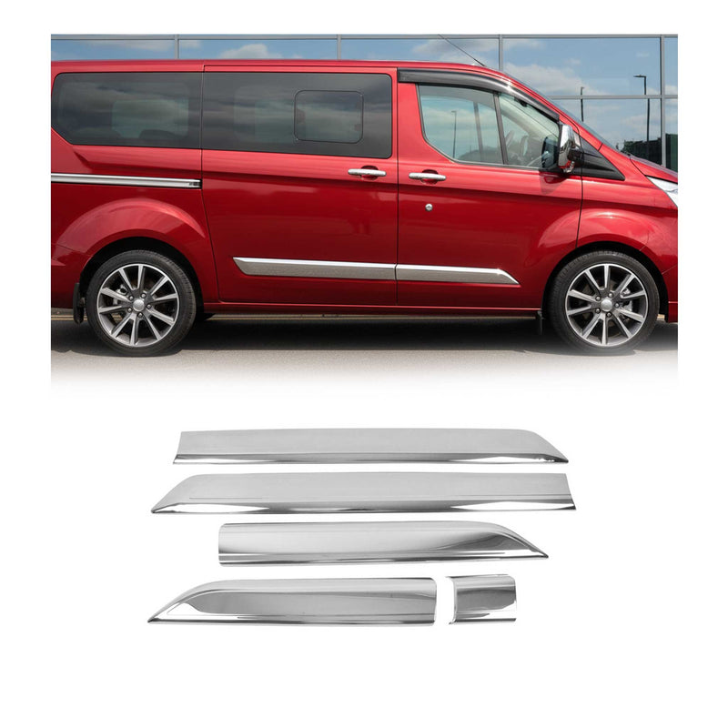 Seitentürleiste Türschutzleiste für Ford Transit Custom 2013-2024 Edelstahl 5x