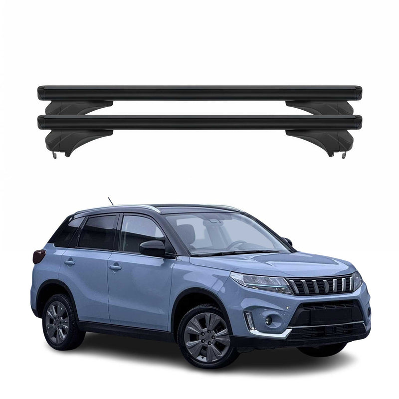 Menabo Dachträger Grundtäger für Suzuki Vitara LY 2015-2025 Aluminium Schwarz 2x