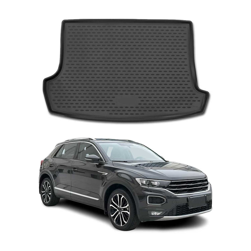 Kofferraummatte Kofferraumwanne für VW T-Roc 2017-2025 Gummi TPE Schwarz