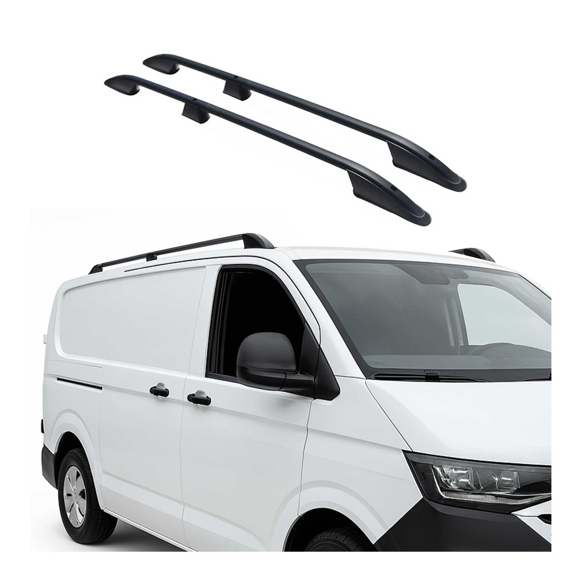 Dachreling Dachgepäckträger für Ford Transit Tourneo Custom 2023-2026 L1 Schwarz