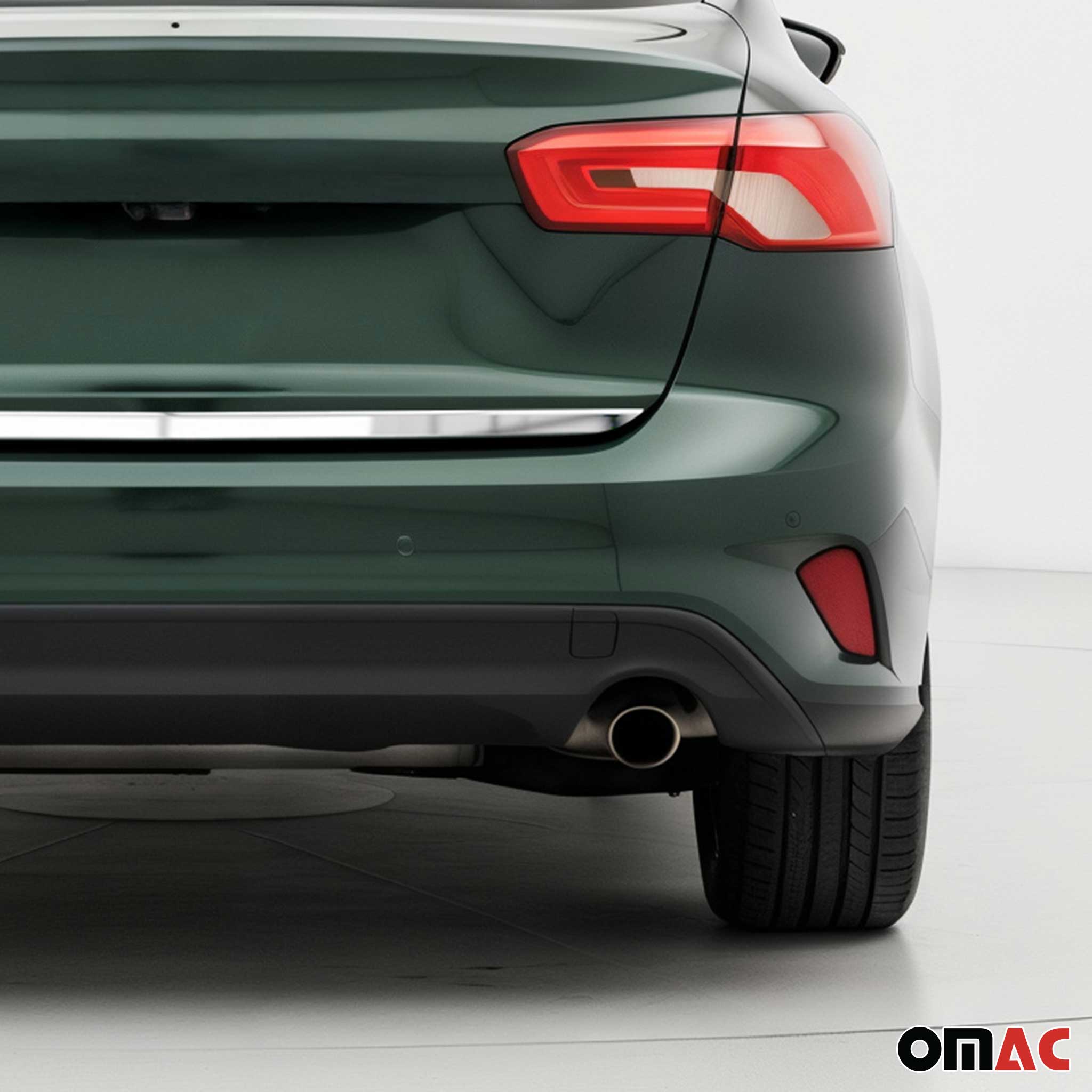 Kofferraumleiste Heckleiste für Ford Focus 2018-2021 Limo Untere Chrom Edelstahl