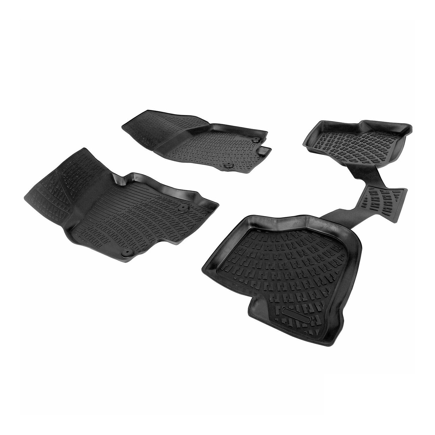 Fußmatten 3D Gummimatten für Seat Toledo 2004-2009 Schrägheck TPE Schwarz 4x
