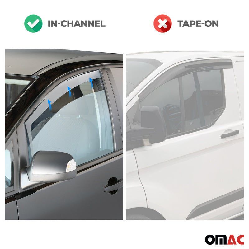Windabweiser Regenabweiser für Nissan Qashqai J10 2006-2014 5tür Dunkel Acryl 2x