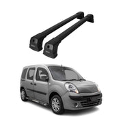 Dachträger Grundtäger für Renault Kangoo mk2 2007-2021 75kg Alu Schwarz 2 tlg