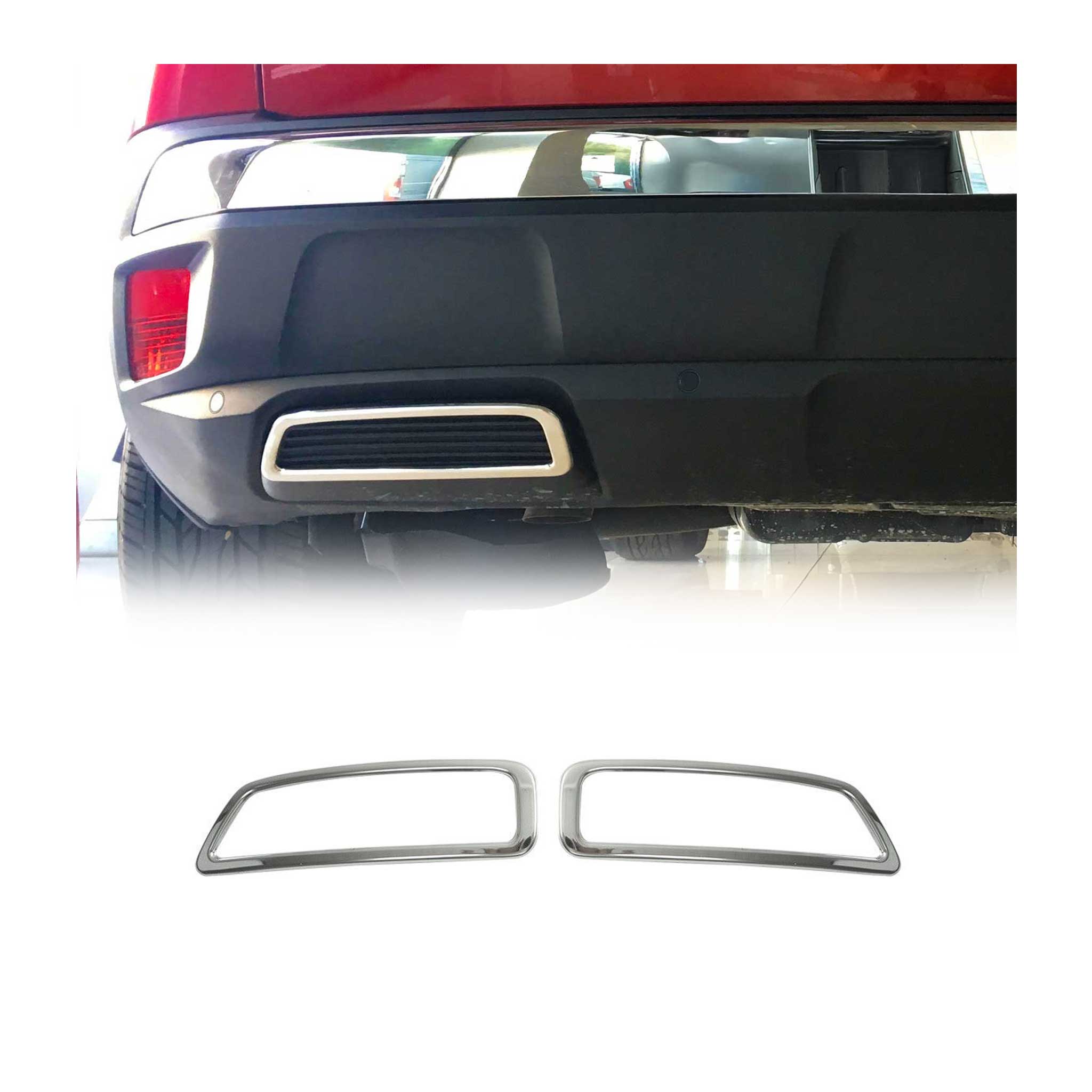 Stoßstangen Diffusor Auspuffrahmen für Peugeot 3008 II 2016-2024 Edelstahl Chrom