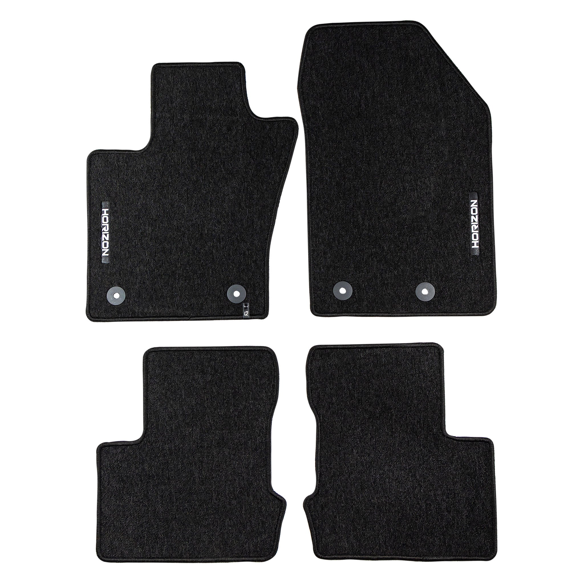 Velours Fußmatten für Fiat 500X 2014-2018 Pre-FL Autoteppich Schwarz 4 teile