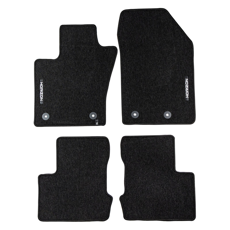 Velours Fußmatten für Fiat 500X 2014-2018 Pre-FL Autoteppich Schwarz 4 teile