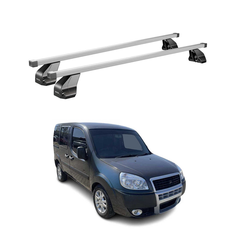 Menabo Dachträger Grundtäger für Fiat Doblo 2000-2010 75kg Stahl Silber 2 tlg