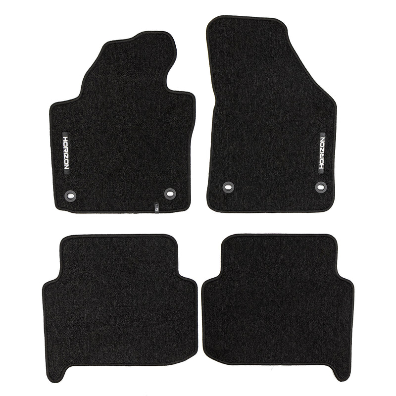 Velours Fußmatten für VW Touran I 2003-2015 Autoteppich Automatten Schwarz 4 tlg