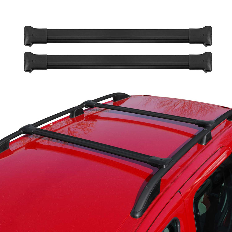 Dachträger Gepäckträger für VW Caddy 2003-2020 Relingträger Aluminium Schwarz 2x