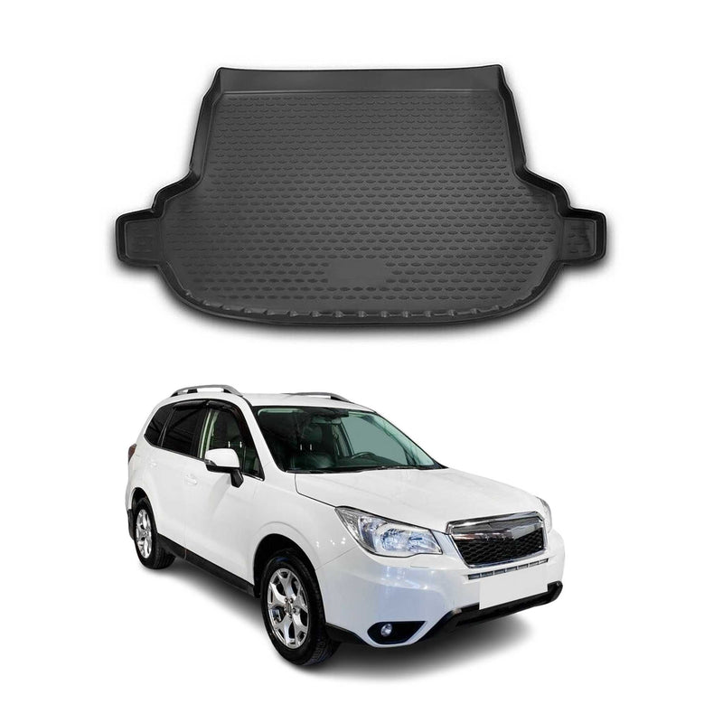 Kofferraummatte Kofferraumwanne für Subaru Forester 2013-2019 Gummi TPE Schwarz