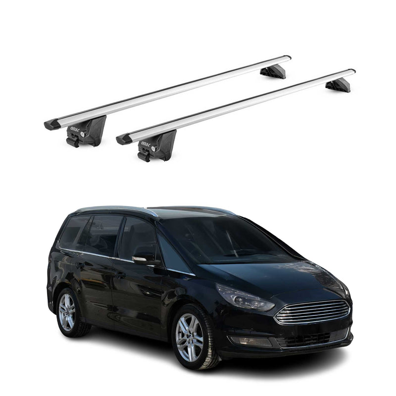 Dachträger Grundtäger für Ford Galaxy 2015-2023 100kg Aluminium Silber 2tlg ABE