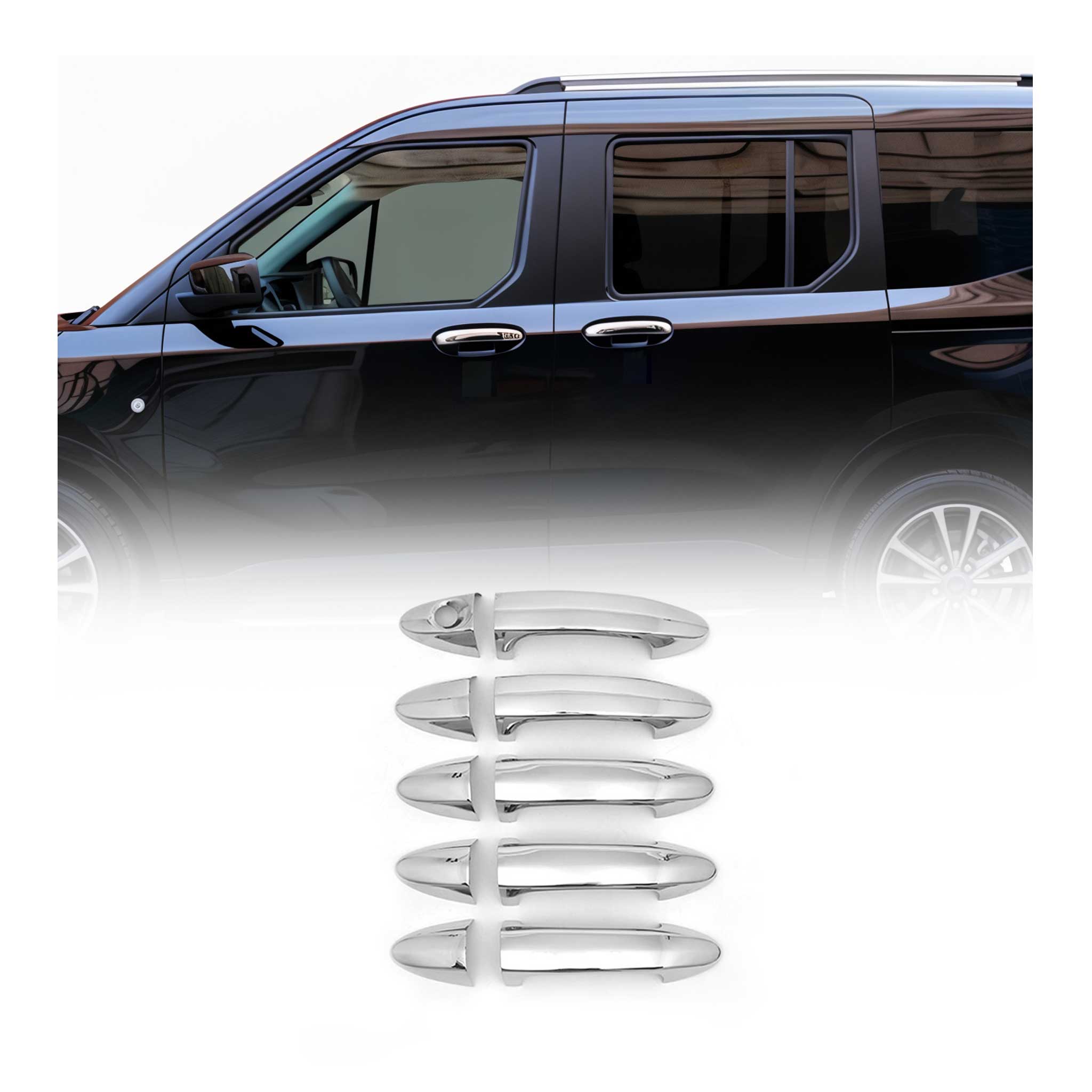 Türgriff Blenden für Ford Tourneo Courier 2023-2026 5Tür Chrom Edelstahl 10tlg
