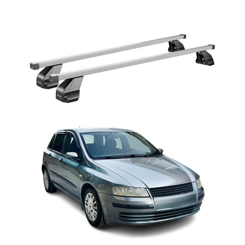 Menabo Dachträger Grundtäger für Fiat Stilo 2001-2010 3tür 75kg Stahl Silber 2x