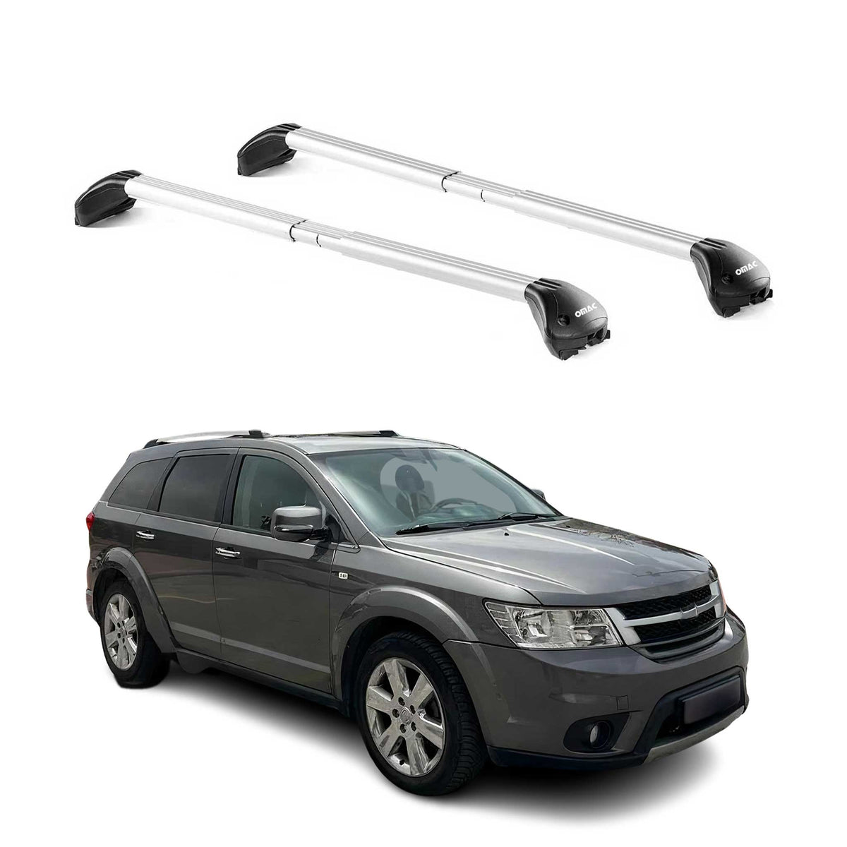 Dachträger Grundtäger für Fiat Freemont 2011-2016 100kg Alu Silber 2 tlg ABE