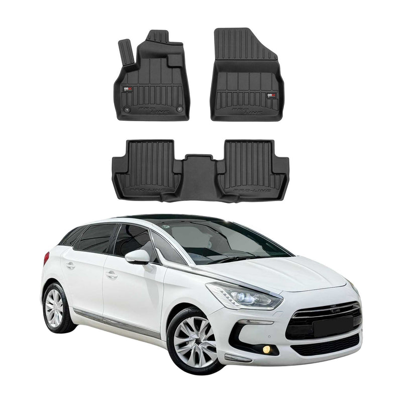 OMAC Gummi Fußmatten für Citroen DS5 2011-2015 Premium TPE Automatten Schwarz 3x
