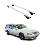 Dachträger Grundtäger für Volvo V90 1997-1999 75kg Metall Silber 2 tlg